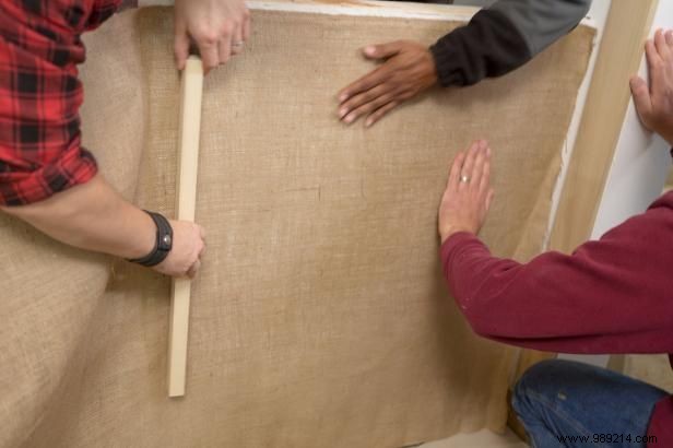 How to Create Burlap Wainscoting