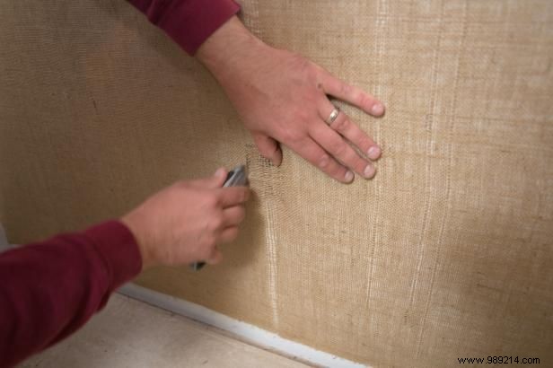 How to Create Burlap Wainscoting