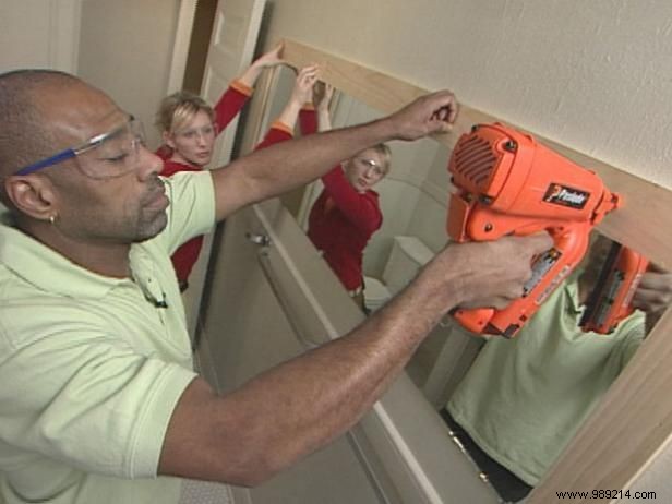 How to frame a bathroom mirror