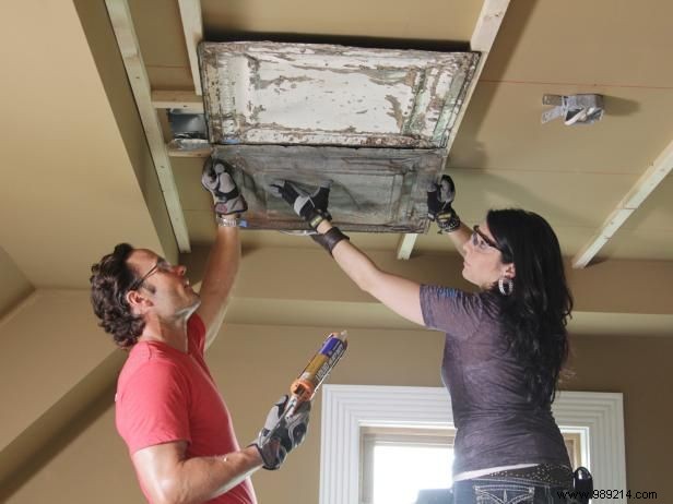 How to Install a Stamped Tin Ceiling