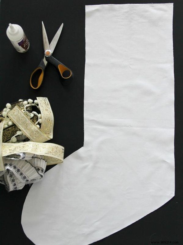 How to make a Bohemian Ribbon Christmas Stocking