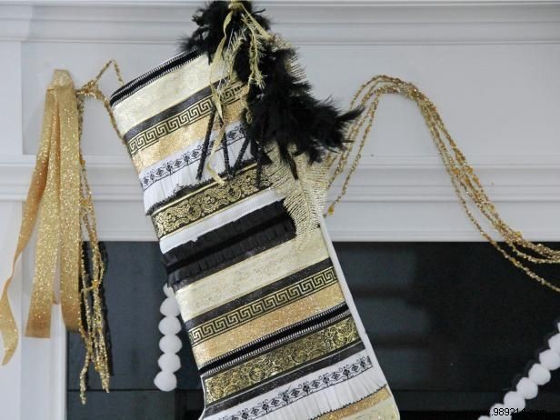 How to make a Bohemian Ribbon Christmas Stocking