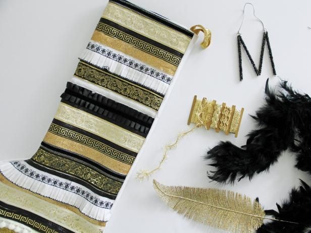 How to make a Bohemian Ribbon Christmas Stocking