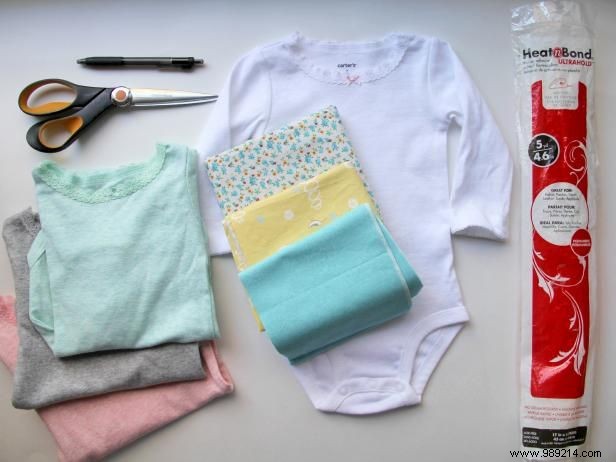 How to make a fabric applique and add it to a Baby Onesie