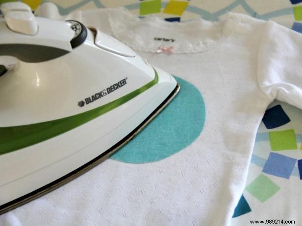 How to make a fabric applique and add it to a Baby Onesie