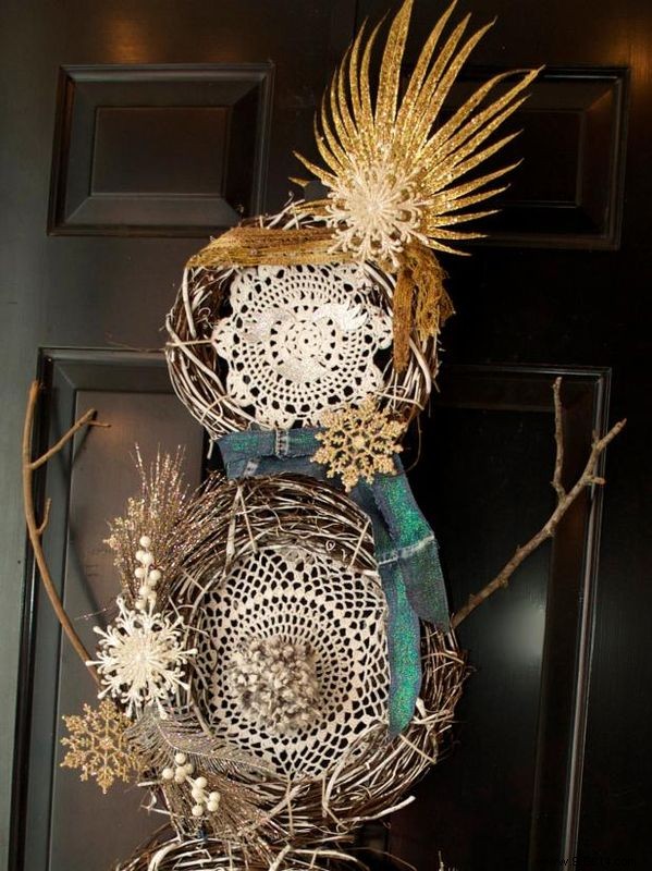 How to Make a Boho Snowman Wreath Dreamcatcher