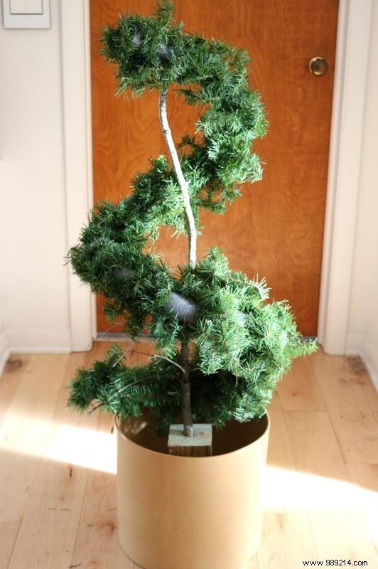 How to Make an Evergreen Faux Spiral Topiary