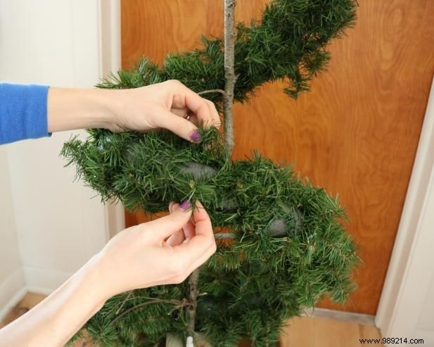 How to Make an Evergreen Faux Spiral Topiary