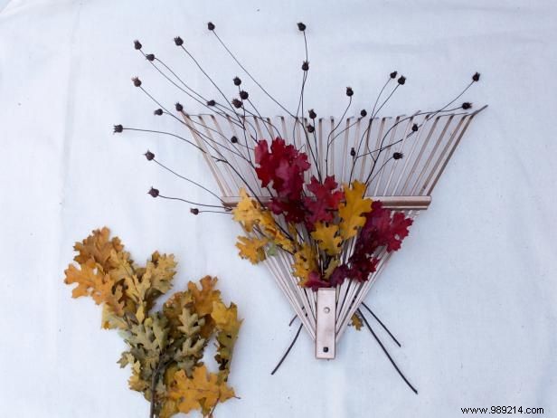 How to Make a Fall Rake Wreath