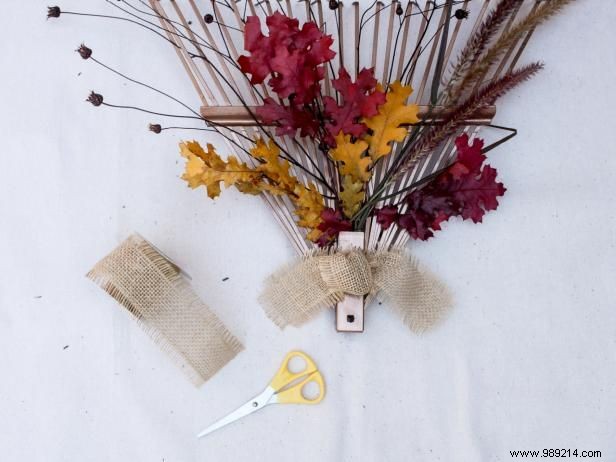 How to Make a Fall Rake Wreath