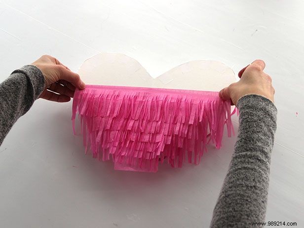 How to make a Fringed Heart Pinata