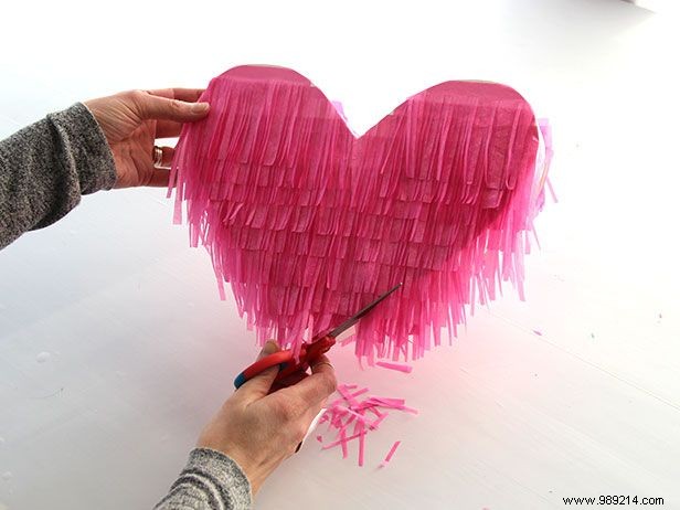 How to make a Fringed Heart Pinata