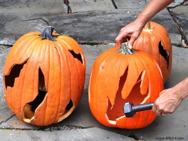 How to Make a Faux Bonfire Halloween Pumpkin