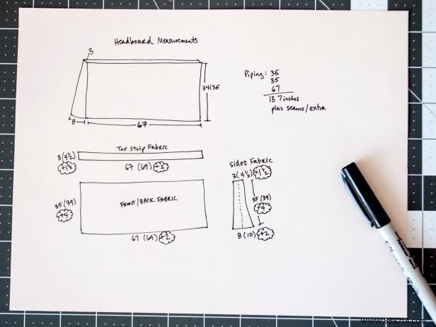 How to make a no-sew piping headboard cover