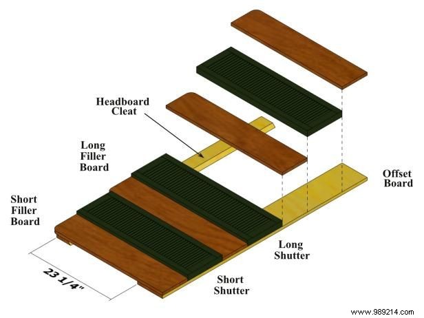 How to make a header out of recycled shutters