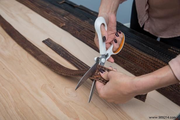 How to make a headboard out of recycled leather belts