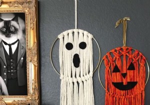 How to make a macrame Halloween wall hanging