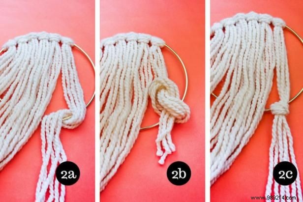 How to make a macrame Halloween wall hanging