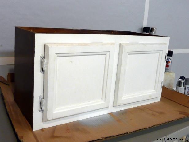 How to make a clay bench using old kitchen cabinets