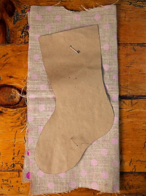 How to Make a No-Sew Burlap Christmas Stocking