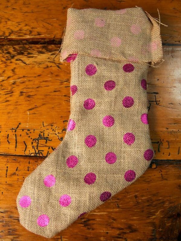 How to Make a No-Sew Burlap Christmas Stocking