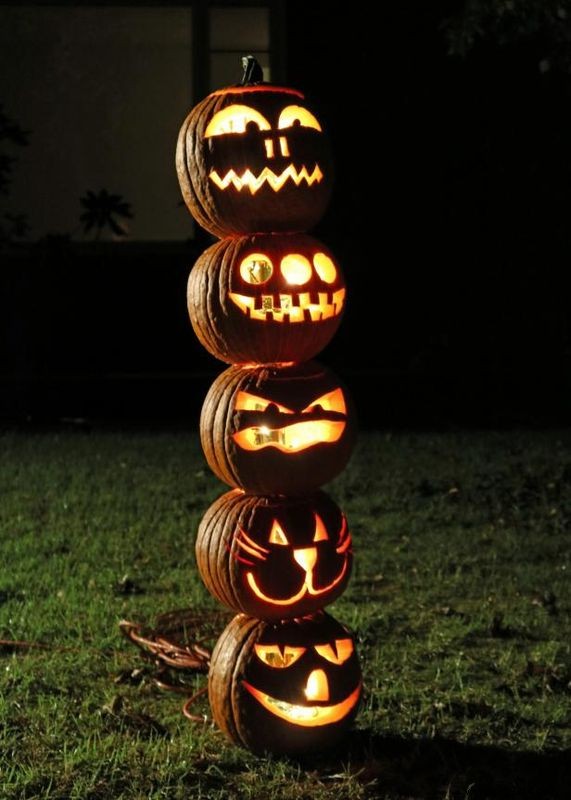 How to make a pumpkin totem pole for Halloween