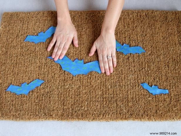 How to Make a Halloween Stenciled Doormat