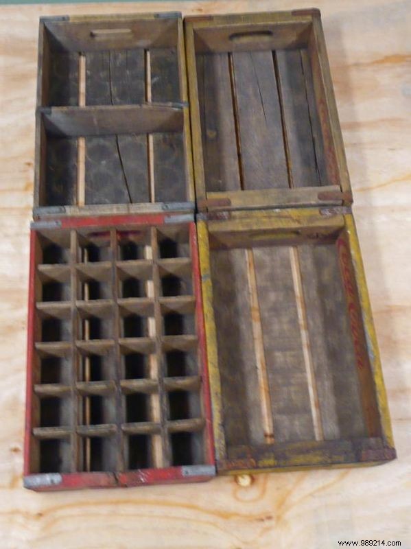 How to make a table out of old wooden soda crates