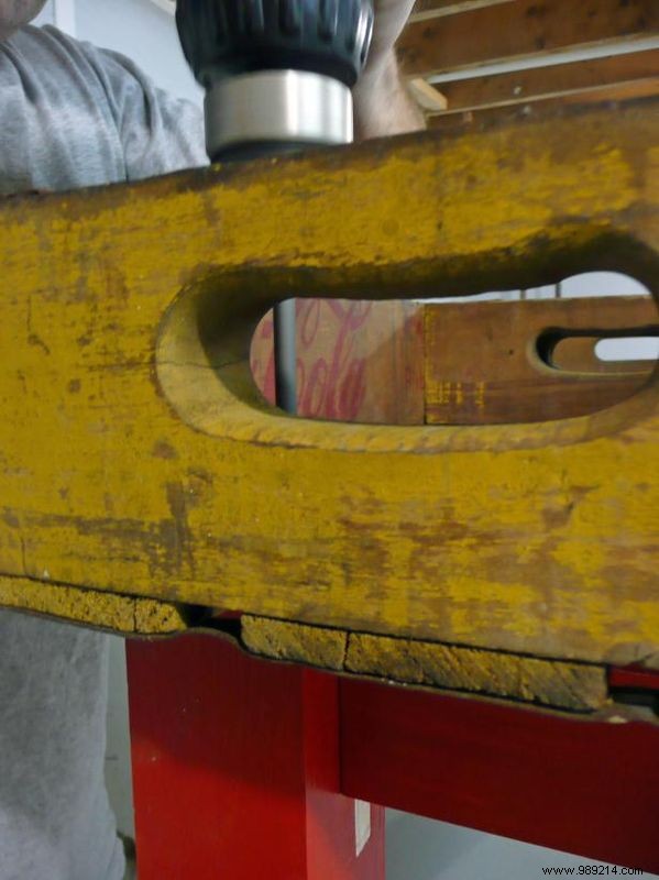 How to make a table out of old wooden soda crates