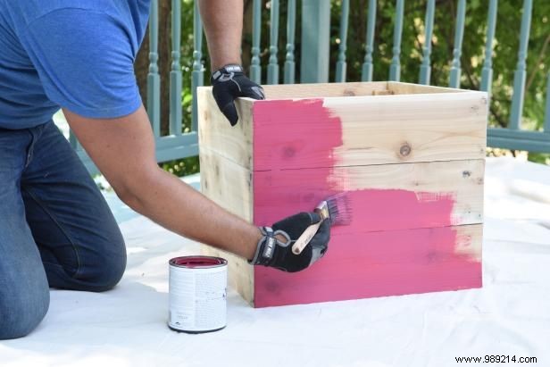 How to make a wooden planter box with house numbers