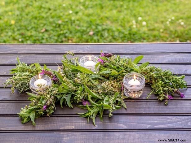 How to Make a Herb Garland Centerpiece