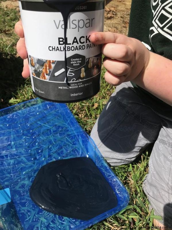 How to Make an Outdoor Chalkboard Activity Wall for Kids