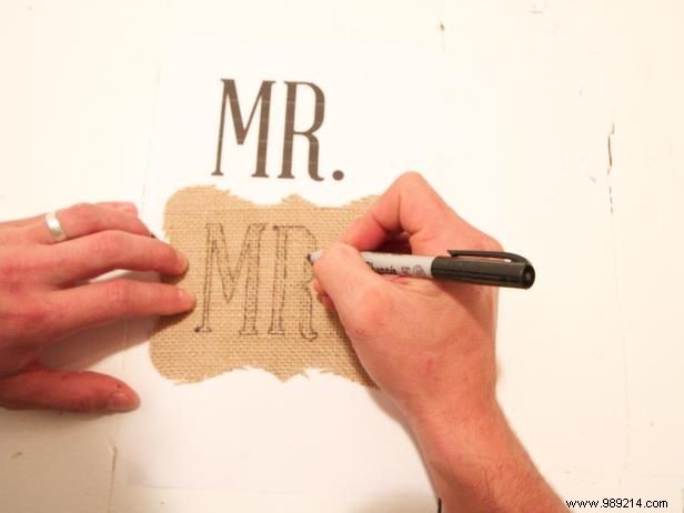 How to Make Burlap Wedding Chair Backs