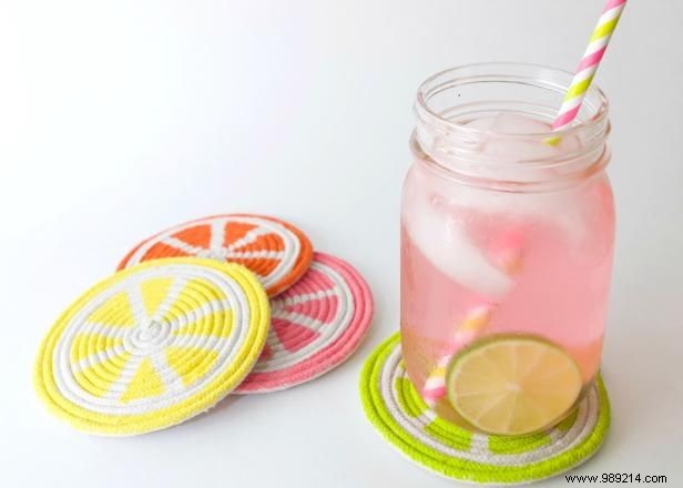 How To Make Citrus-Slice Coasters From String