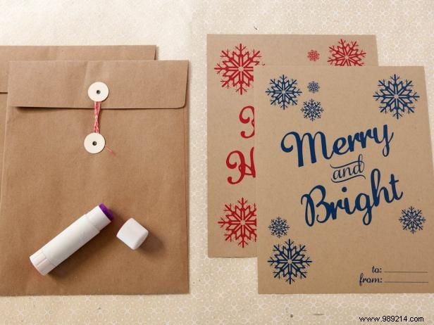 How to make gift envelopes for Christmas 