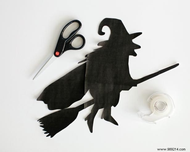 How to Make Glittery Halloween Witch Art 