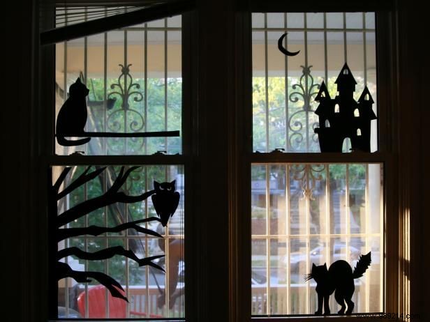 How to Make Halloween Window Silhouettes