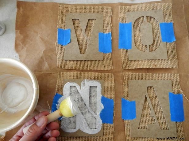 How to Make Monogrammed Burlap Gift Tags