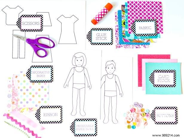 How to make paper dolls with downloadable patterns