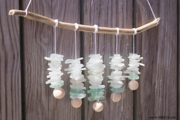 How to make sea glass wall hangings