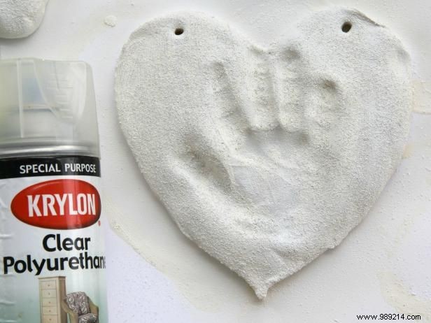 How to make children s handprints with salt dough