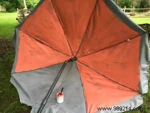 How to paint a watermelon pattern on an outdoor umbrella