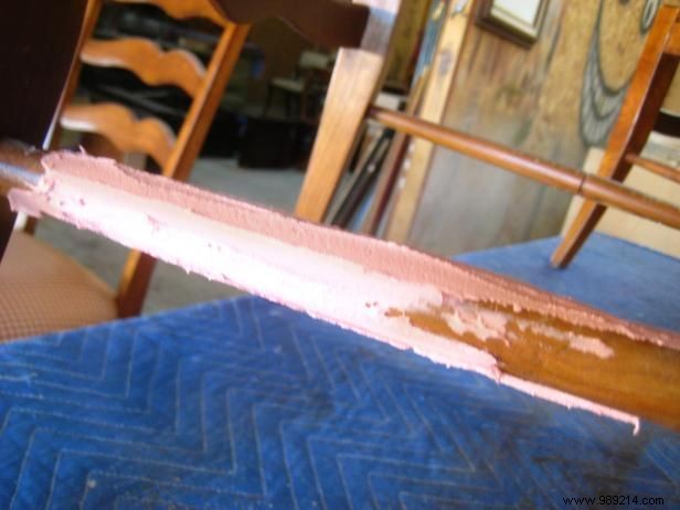 How to repair wooden furniture that has been chewed on by a pet