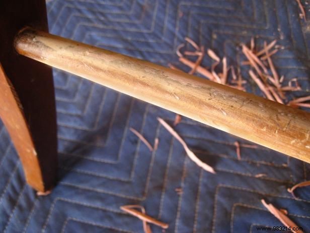 How to repair wooden furniture that has been chewed on by a pet