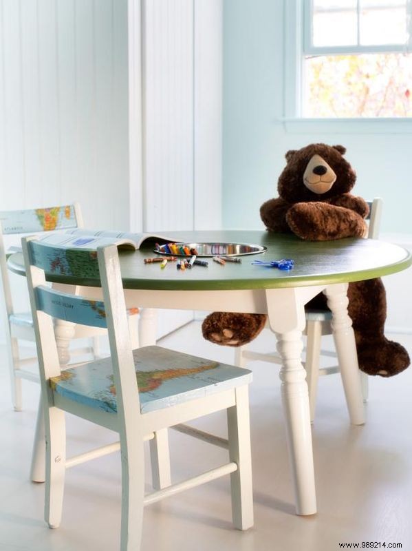 How to repurpose a dining room table into an activity table for kids