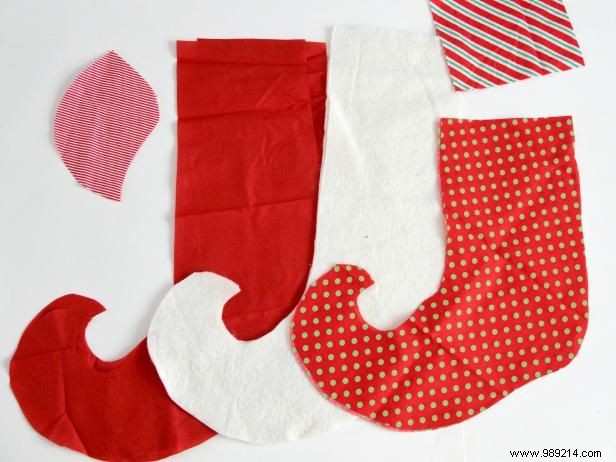 How to sew a Christmas elf stocking