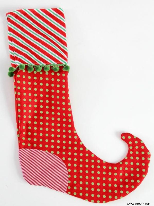 How to sew a Christmas elf stocking