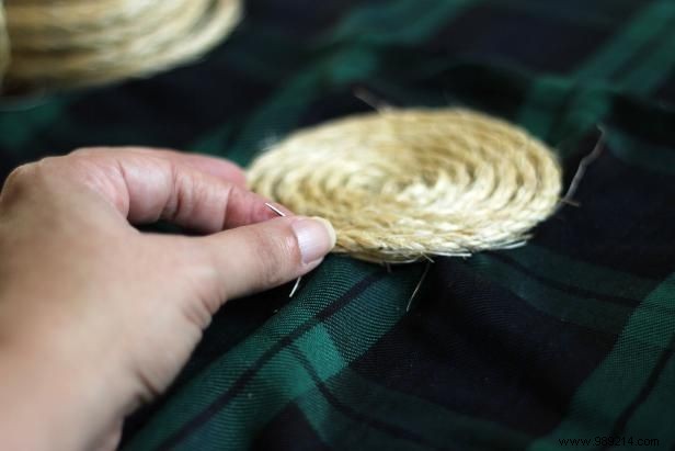 How to sew a rope trim pillow