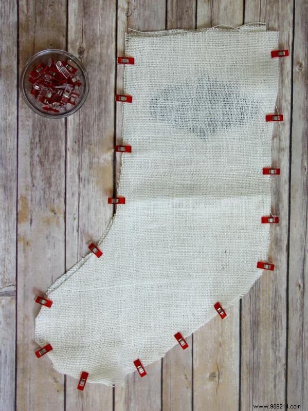 How to Sew a Burlap and Chalkboard Christmas Stocking