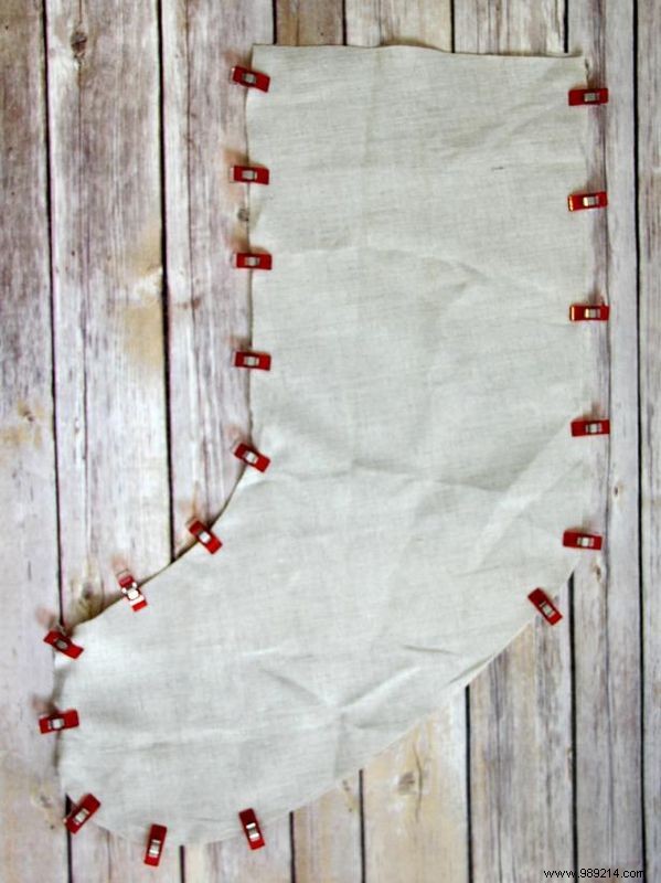 How to Sew a Burlap and Chalkboard Christmas Stocking